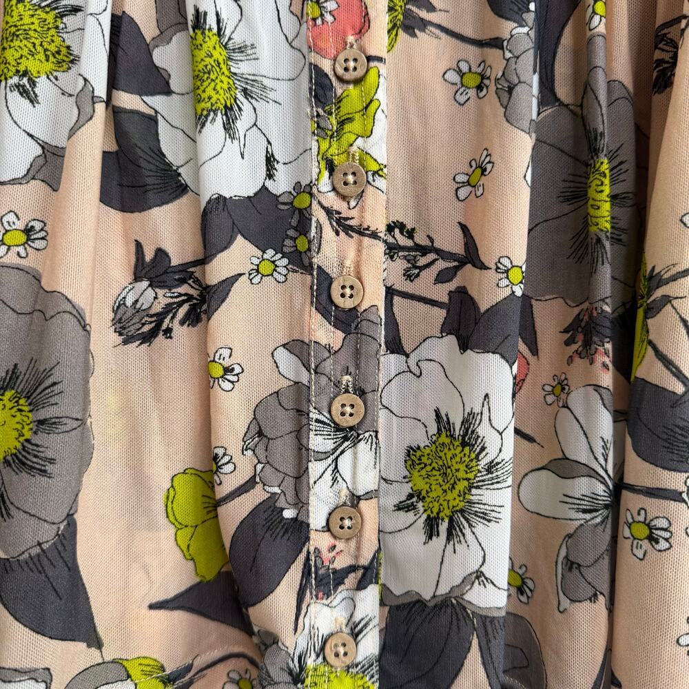 Free People floral top pleated babydoll lightweight XS - Picture 5 of 8